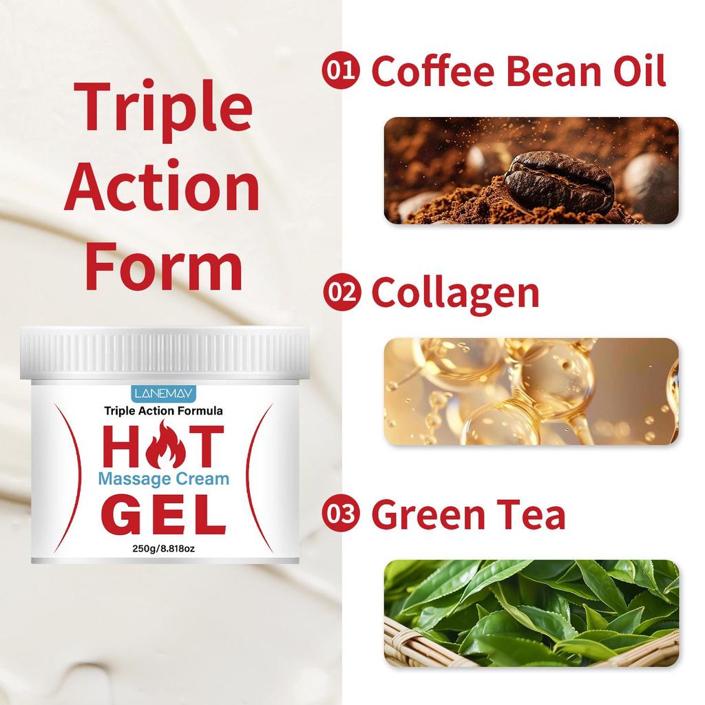 Massage Cream-Firm & Hydrate & Refreshe Skin-Smooths The Appearance Of Imperfections-All Skin Types, 250g