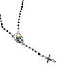 Sk8Er Rock Black Beads Chain Rosary Necklace