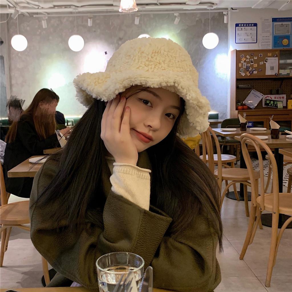 Thickened Lamb Stylish Wool Winter Bucket Hat For Women Cozy And Warm Protection Ear