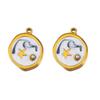 2pcs Punk Black Enamel Stainless Steel Pendant Necklace Charms Base Gold Plated Earrings Material DIY Bracelets Jewelry Findings