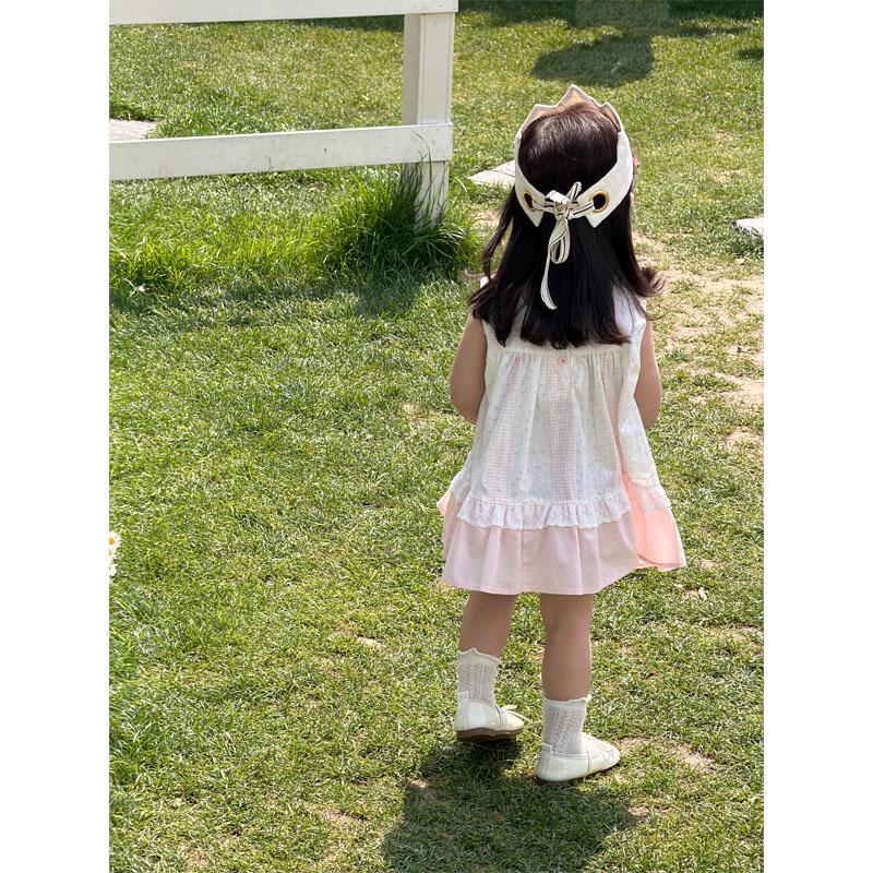 Kids' Sleeveless Summer Floral Dress - Korean Style
