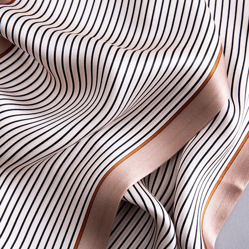 Korean Style Patterned Mulberry Silk Scarf