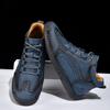 Plus Size Split Leather Shoes Men Vintage Hand Stitching Soft Business Casual Ankle Boots