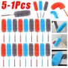 Adjustable Stretch Extend Microfiber Feather Duster Household Anti Dusting Brush Air-condition Car Furniture Cleaning Brush