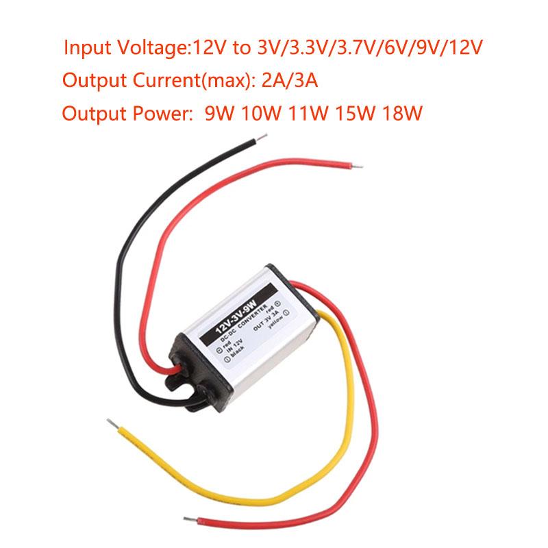 12V To 3V 3.3V 3.7V 5V 6V 9V DC To DC Converter Power Supply Voltage Converter Buck Step-Down Module For Car