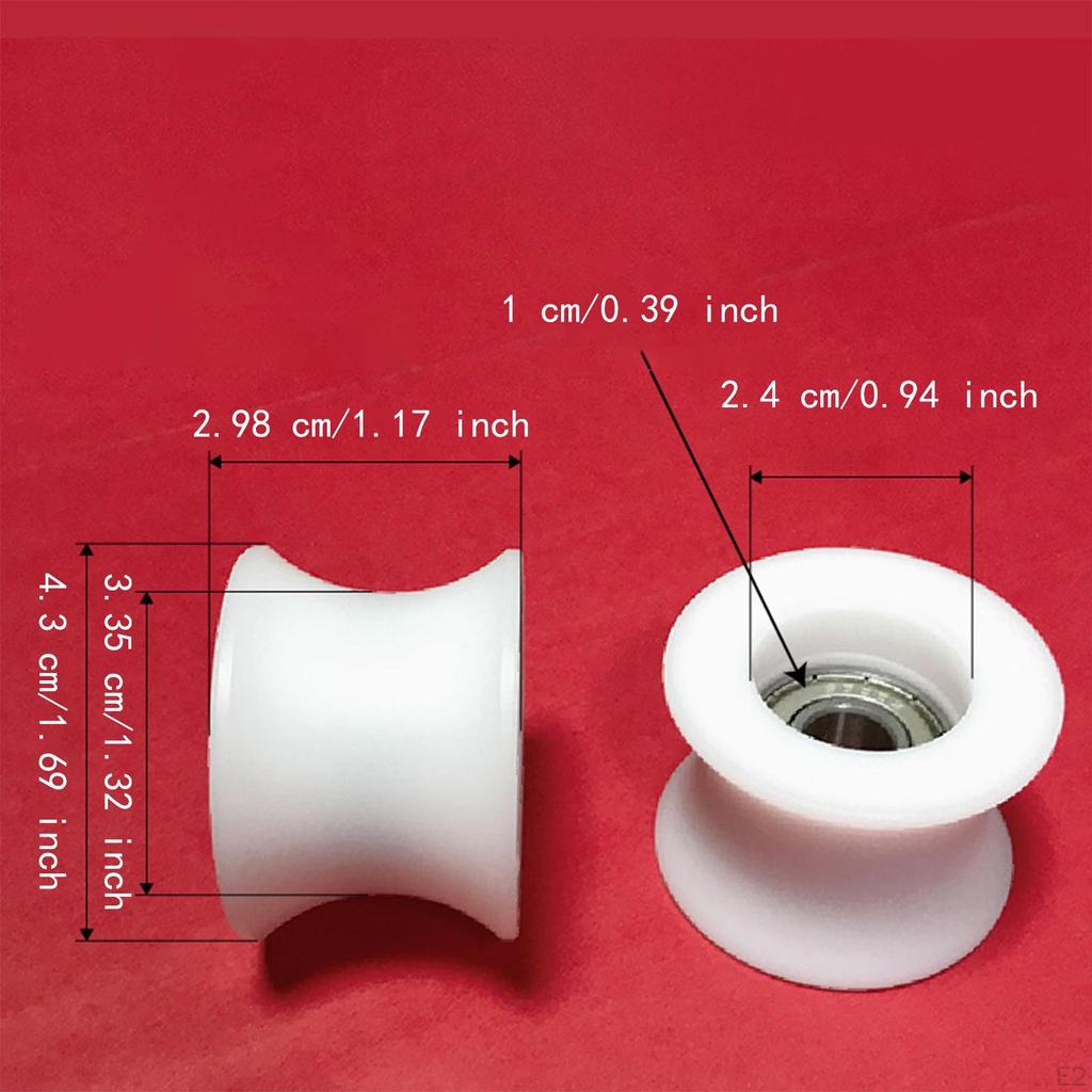 U Groove Pulley Wheel Rolling Ball Bearing Stable Smooth Rope Guide for Driving Mechanical