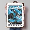 Ioniq 5 Car Illustration Printed Poster Customized Wall Art Retro Vintage Metal Tin Signs for Home Living Room Decoration Gaming