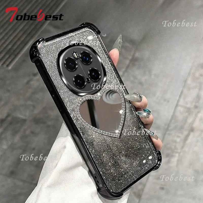Glitter Plating Love Mirror Bracelet Case for Huawei Honor Magic 7 Lite 6 5 4 3 Pro Shockproof Silicone Cover