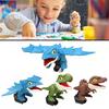3 Pcs Dinosaur Action Figures with Movable Mouths Funny Finger Dino Toys for Kids Dinosaur Figure Chomp Toy Gifts for Halloween Easter Christmas