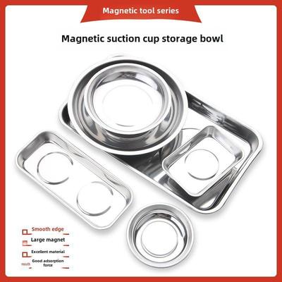 Bol à outils magnétique - 3", 4", 6" Rangement de pièces en acier inoxydable pour la réparation automobile