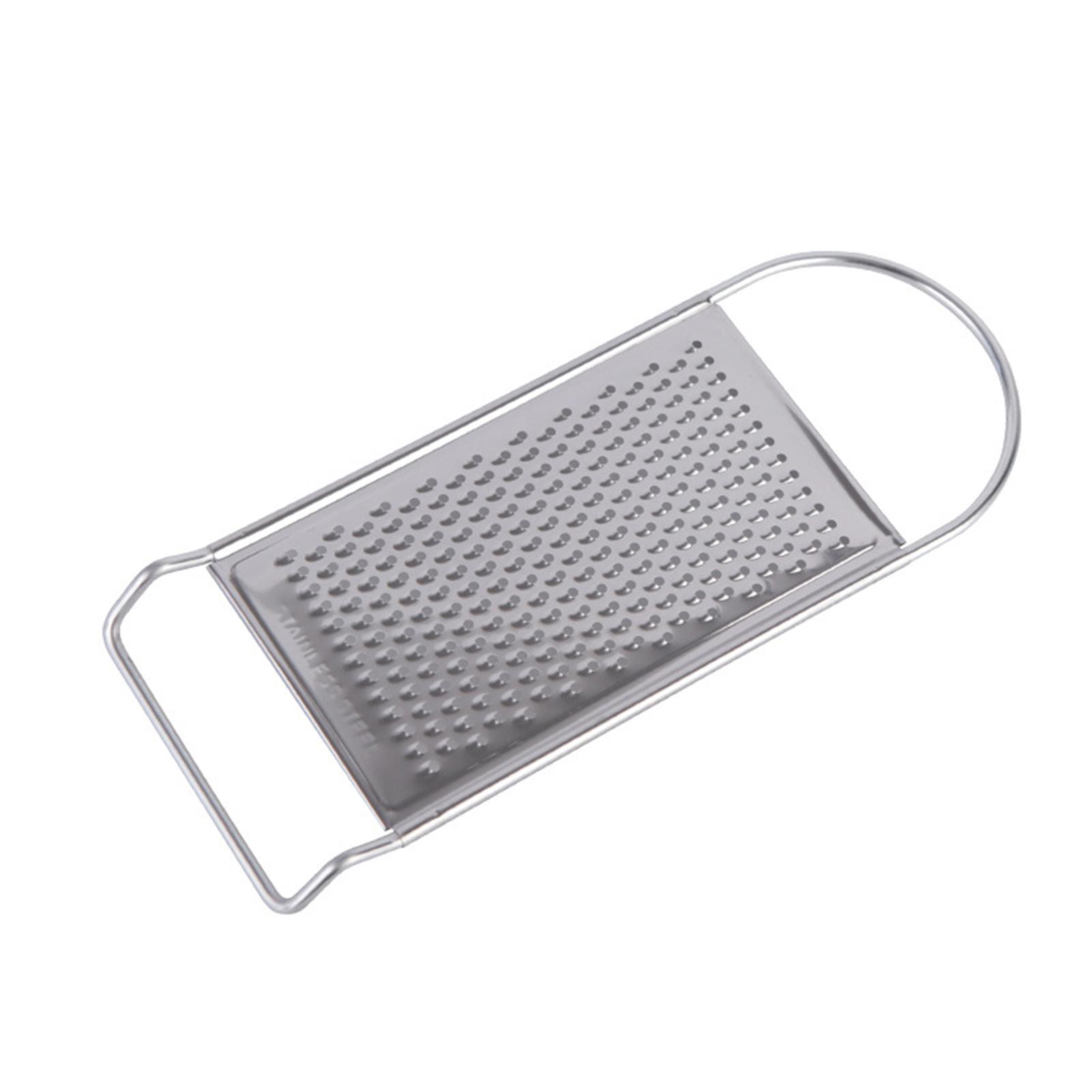 

Stainless Steel No Skid Bottom Flat Grater Handheld Garlic Grater Kitchen Gadget for Ginger Soft Handle Kitchen Tools Gadgets LB