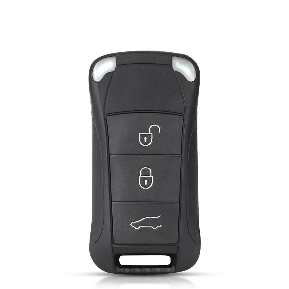 KEYYOU Replacement Remote Flip Folding Car Key Shell Case 3 Buttons For Porsche Cayenne 2010 2009 2008 2003 2004 2005 2006 Key