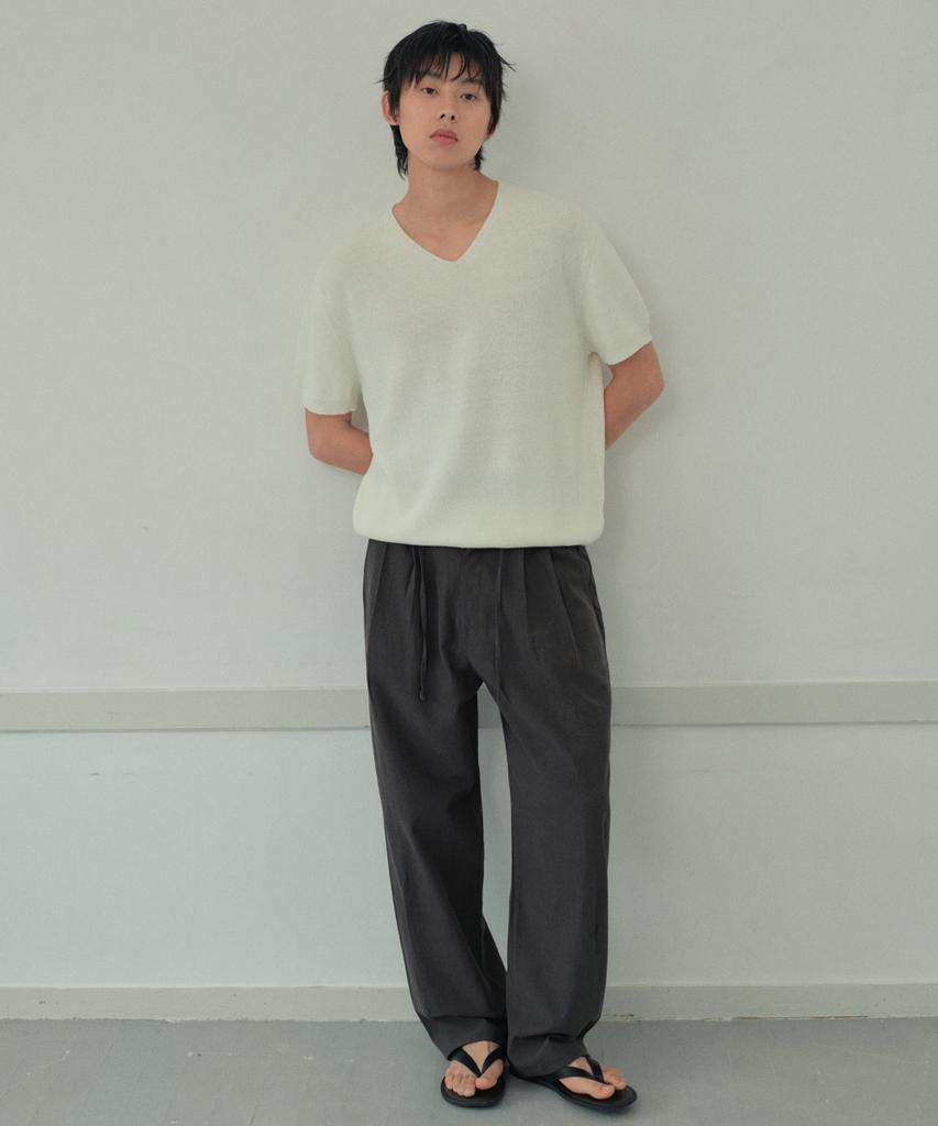 Wednesday Oasis Washable Every V-Neck Half Knit_Ivory(Wc26Kn49)