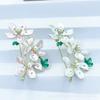 Peach Flower Adornment Formal Event Jewelry Handmade Flower Clothing Jewelry Alloy Texture for Special Occasions
