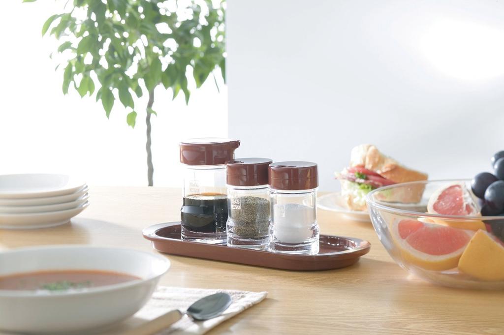 Risu Noble Sugar Bowl with Spoon, Red, 330ml, Made in Japan