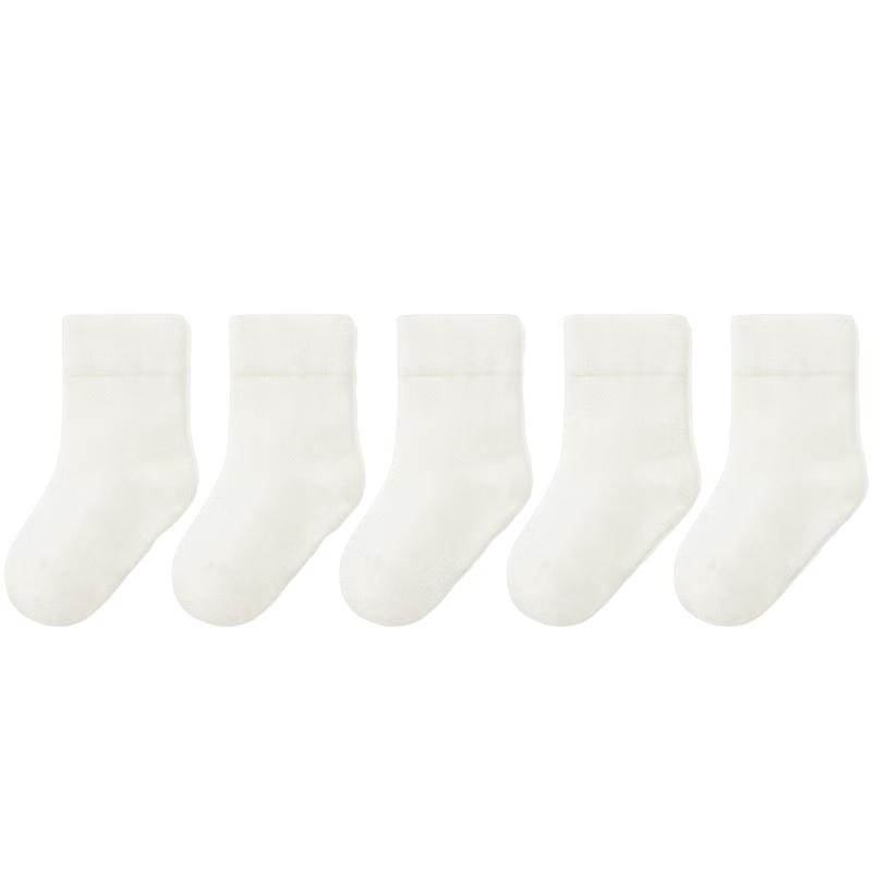 Niduoxiong Kids  Pure White Cotton Mesh Summer Socks