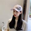Hat Peaked Cap Summer Fashion Versatile Visor Hat Rhinestone Butterfly Spring and Autumn Casual Hipster Baseball Cap