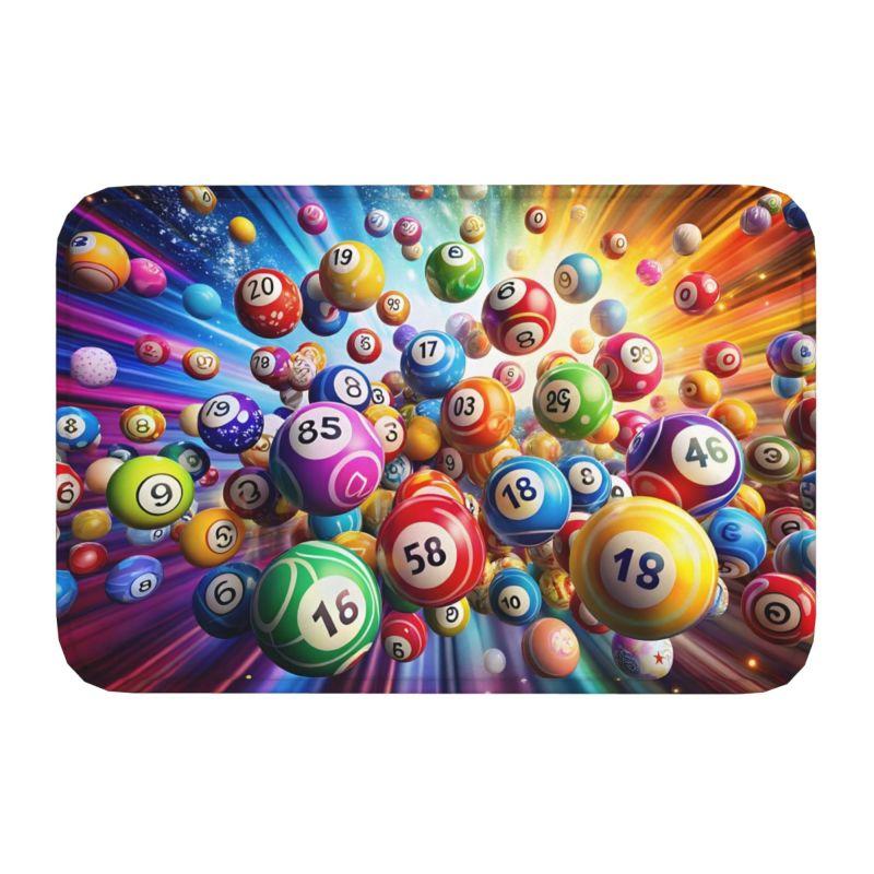 Game Bingo Doormat Mat Anti-Slip Kitchen Bathroom Toilet Rug Carpet 40*60cm