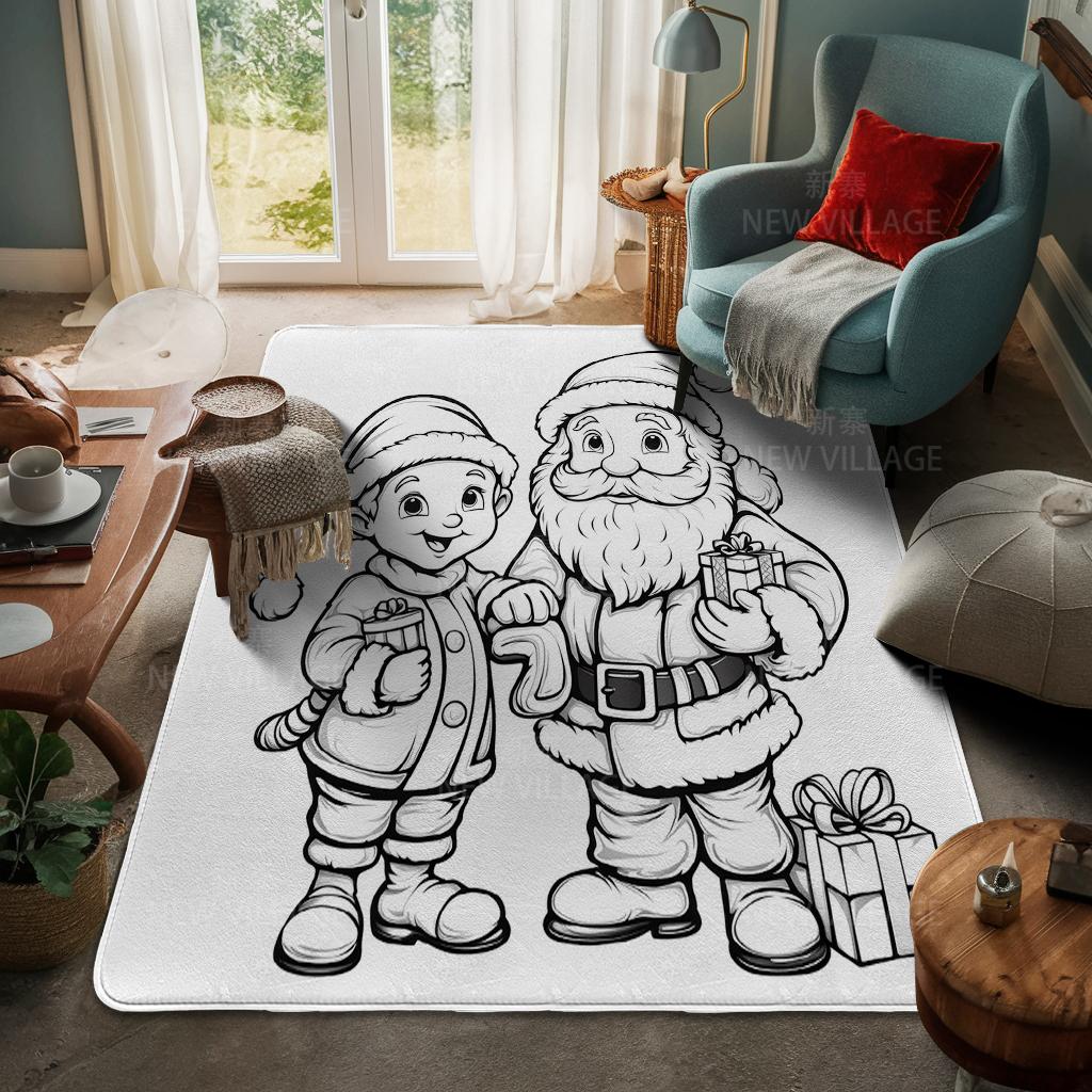 Dywanik wejściowy do domu Mata pod drzwi do domu Salon Łazienka Mata pod stopy łazienkowa antypoślizgowa chłonna dywaniki kąpielowe Wesołych Świąt zima