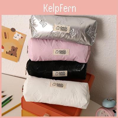 Korean Style Leather Pencil Bag With High Storage And Trendy Design