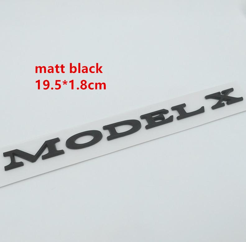 JLIZ2 1pcs 3D ABS for Tesla car Letter Front Hood Head Bonnet Emblem Rear Tail Trunk Sticker Badge Decal styling Accessories