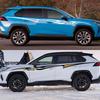 2 Stück Kreative Auto-Türseitenaufkleber Selbstklebende Auto-Vinyl-Abziehbilder PVC Auto-Karosserie-Dekorationsaufkleber Zubehör für Toyota RAV4