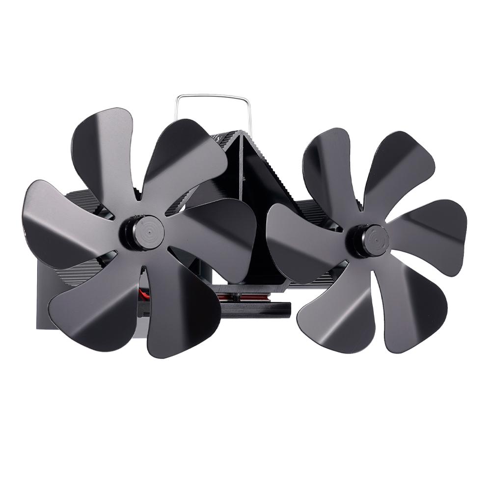 12 Blades Heat Powered Stove Fan Wood Burning Stove Fan for Log Burning Silent Energy Saving Fireplace Fan with Overheat Protect