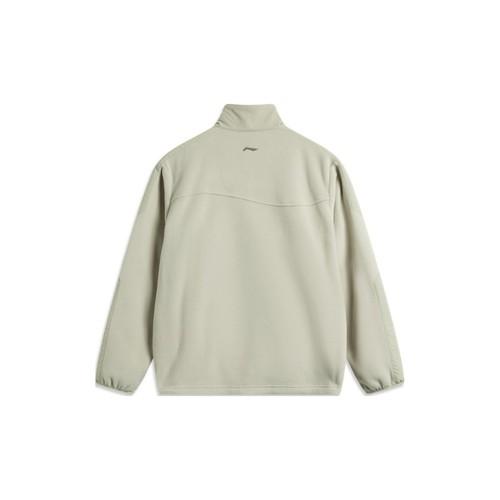Li Ning LiNing Men's Loose Solid Color Fleece-Lined Warm Sweatshirt, Gray