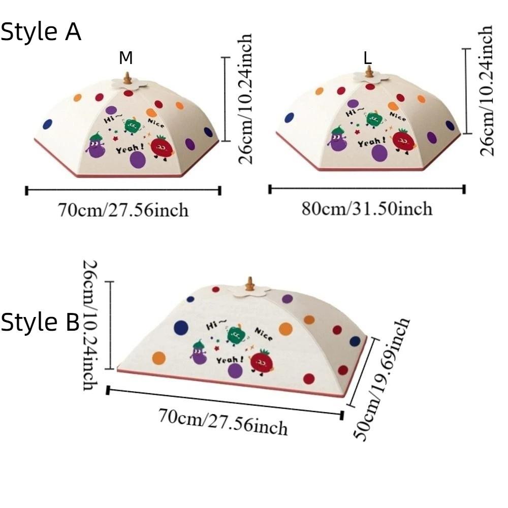 Umbrella Style Vegetable Cover Aluminum Foil Insulation Cover Reusable Dust Cover  Kitchen