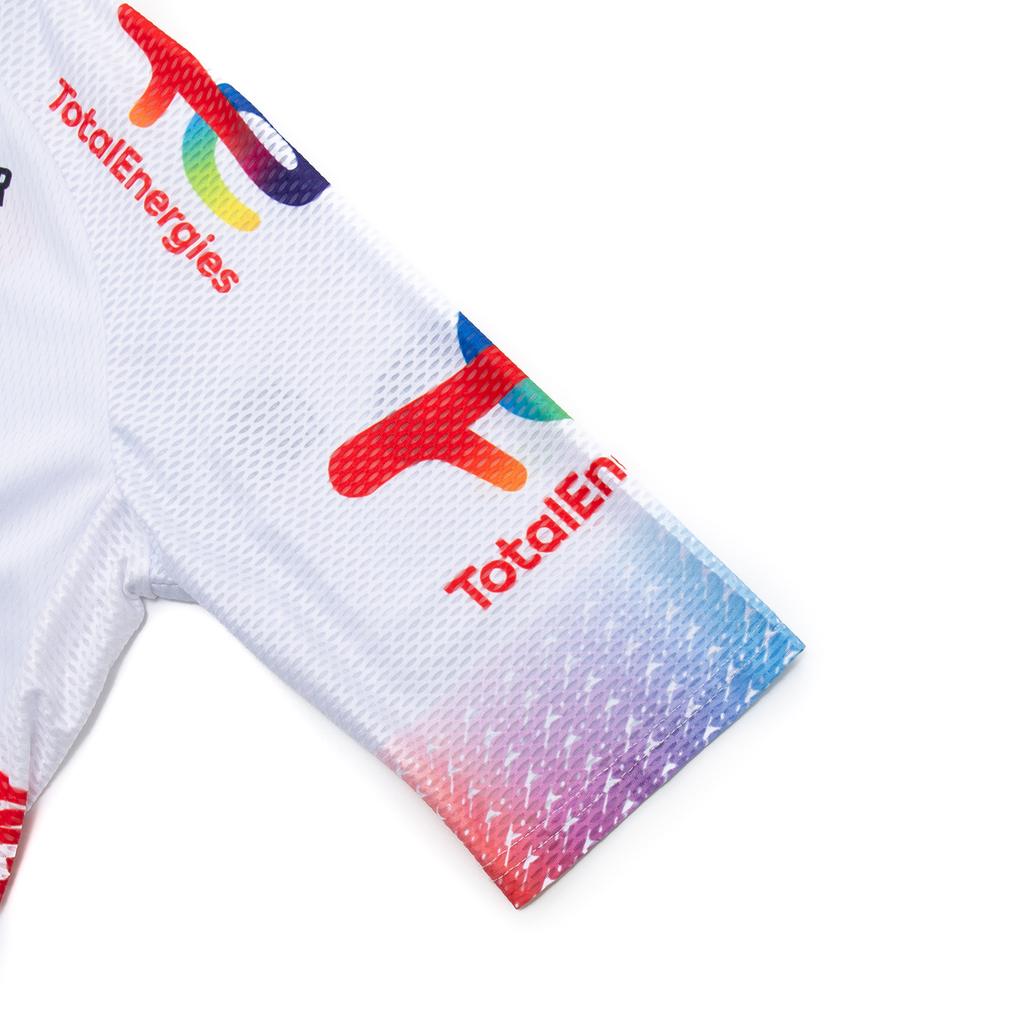 New 2025 TOTAL Cycling Jersey White Bike Maillot Pants Set UAE Team Quick Dry Ropa Ciclismo  Summer Pro Bicycle T-Shirt Clothing