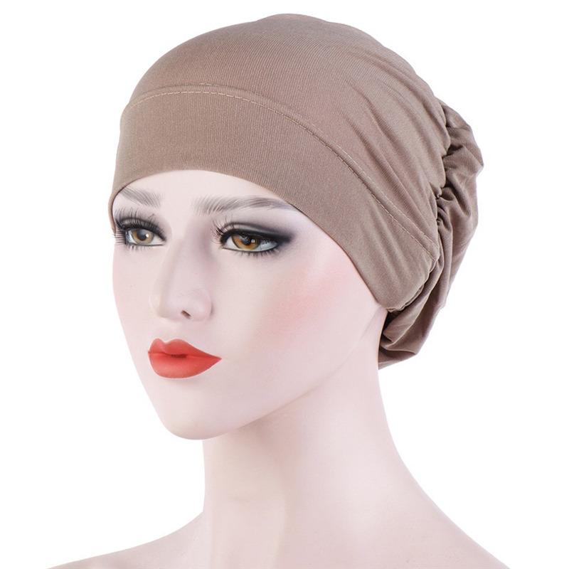 New Fashion Printed Turban Hat Classic Cap Muslim Stretch Head Scarf Hat Cap Turban Bonnet Women Inner Chemotherapy Underscarf