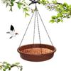Bird Feeder Bath Tray Hanging Style Water Drinker Large Capacity Food Feeding Trays Pet for Patio Backyard Decor