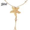 Corrosion-resistant Jewelry Starfish Charm Hand Chain Bracelet for Women Adjustable