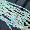 Natural Multi Flashy White Ethiopian Opal Nuggets Beads, Multi Fire Gemstone Strand Beads.