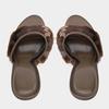Fashion Women's Sandals Summer 2025 Elegant Tie High Heels Slippers Fashion Square Toe Slip On Ladies Heeled Shoes Footwear New