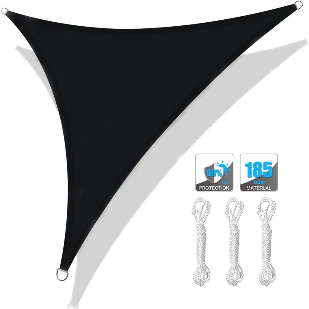 2x2x2m/3x3x3m Triangle Sun Shade Sail Pool Patio Deck Canopy Awning for Outdoor Backyard Garden Camping UV Block Sunshade Cloth