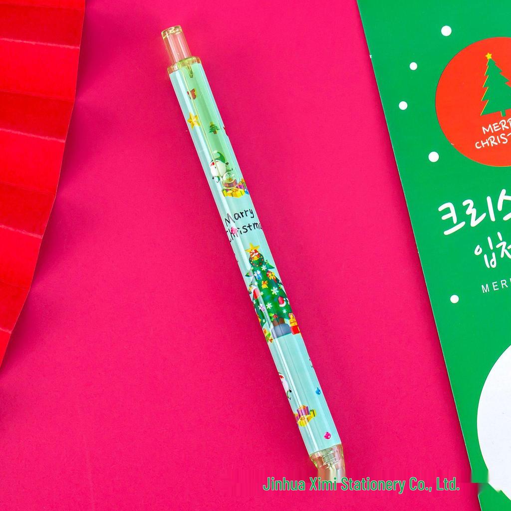 Cartoon Push-Button Ballpoint Pen - Creative Christmas Gift for Students
