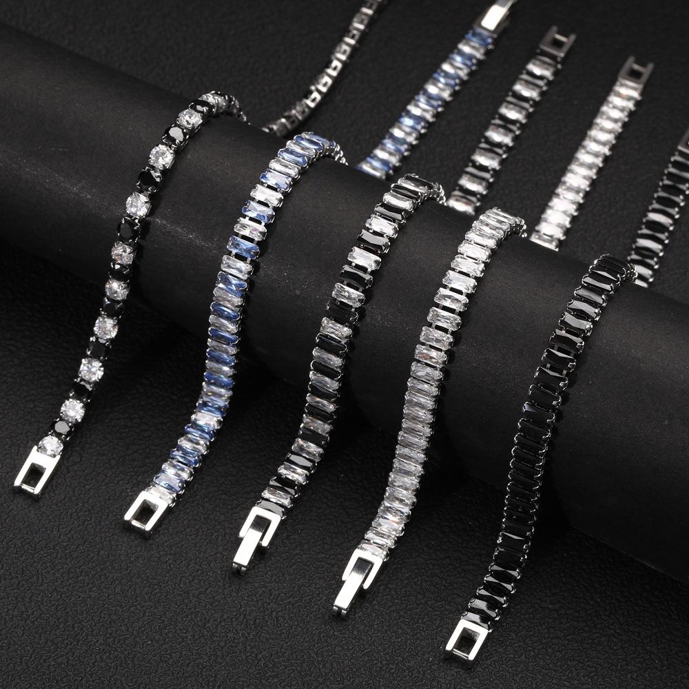 Stainless Steel Bracelet Titanium Steel Zircon Jewelry Unisex Accessories