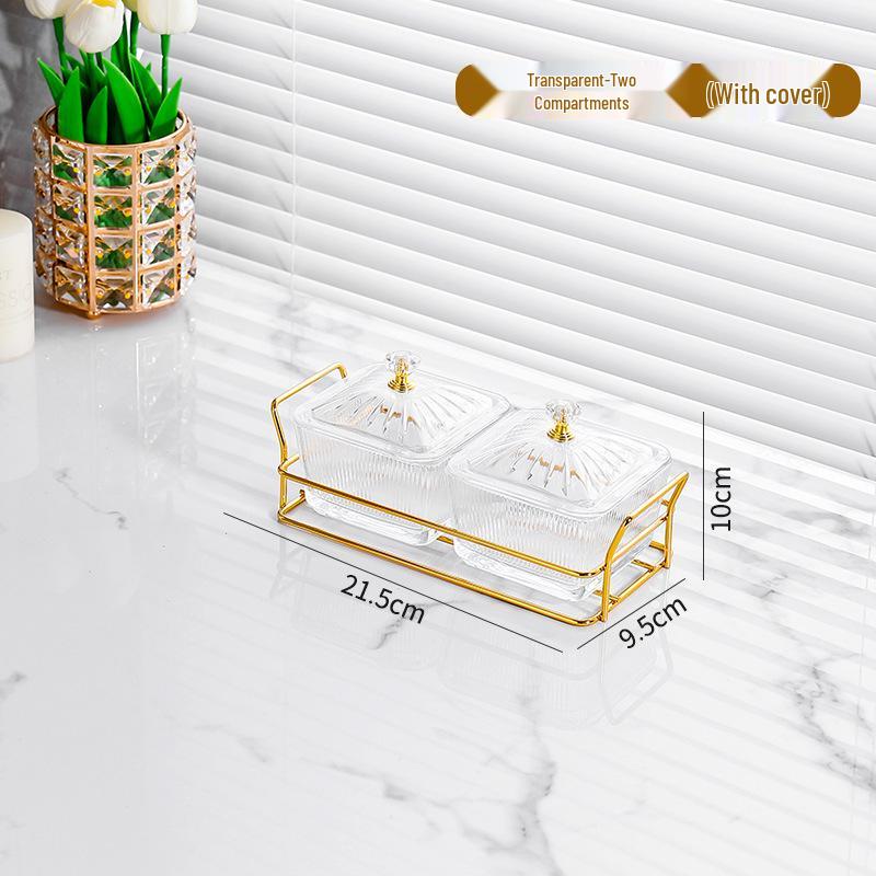 Luxury Multifunctional Fruit and Snack Compartment Plate for Home, Bar, and KTV