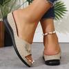 Fashion Lightweight Wedges Slippers Women 2025 Summer Flower Decor Thick Sole Sandals Woman Plus Size 36-43 Platform Beach Flip Flops