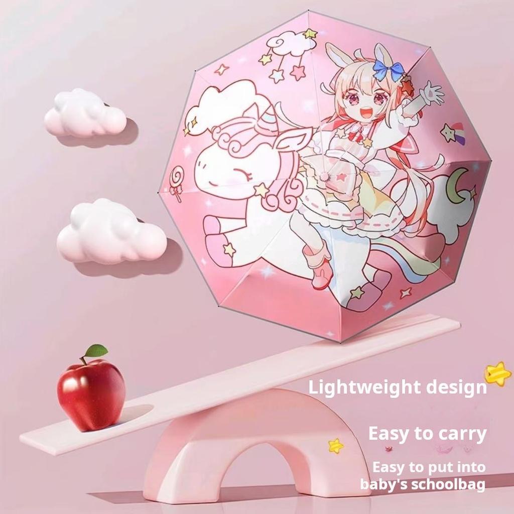 Children's Automatic Safety Umbrella with Anti-Rebound Mechanism, All-Weather Sun & Rain Protection