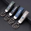 Carbon Fiber Leather Car Badge Keychain Keyring Holder Pendant For BMW 50th Anniversary M3 M4 M5 G42 G30 G20 E39 E87 F44 F07 F34 pzcr42