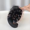 Women's Faux Fur Furry Slippers, Non-Slip Indoor/Outdoor
