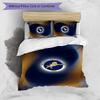Millwall Football Printed 3 Pieces Bedding Set, Comfortable Skin Friendly Bedroom Duvet Cover Set