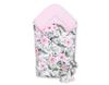 Soft Double-sided Wrap for Babies with Ties - Pink Peonies