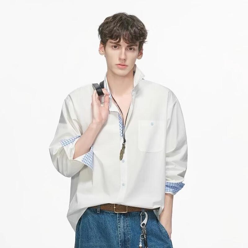DREAM MADE Men's Plaid Long-Sleeve Shirt