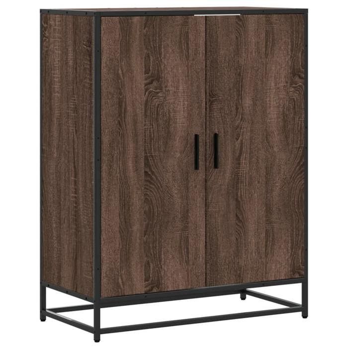 VidaXL Shoe Cabinet Brown Oak Engineered Wood and Metal 3300869
