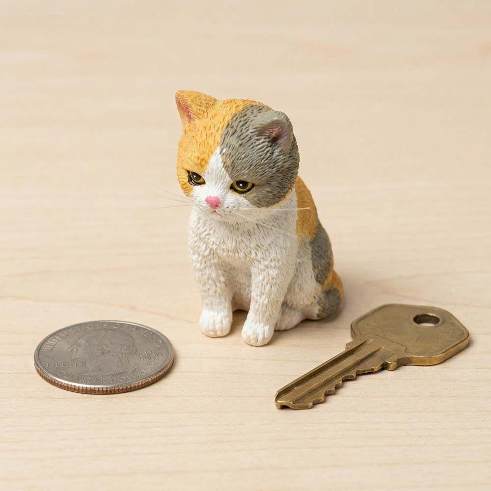 Orange Cat Sitting Cat Pet Model Cartoon Style Cat Decoration Desktop Display