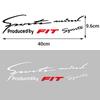 Sport Letter Car Stickers Emblem Badge Decal Auto Automobile Bonnet Sticker For Honda Fit Civic Jazz CITY Accord CR-Z VTEC Vezel IQ1