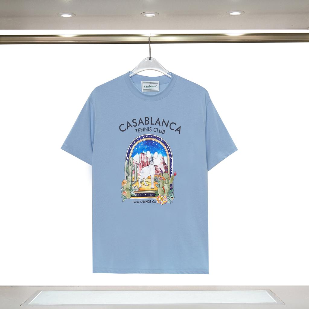 Cross-border Casablanca Summer New Casablanca Letter Logo Printed Loose Short-sleeved T-shirt